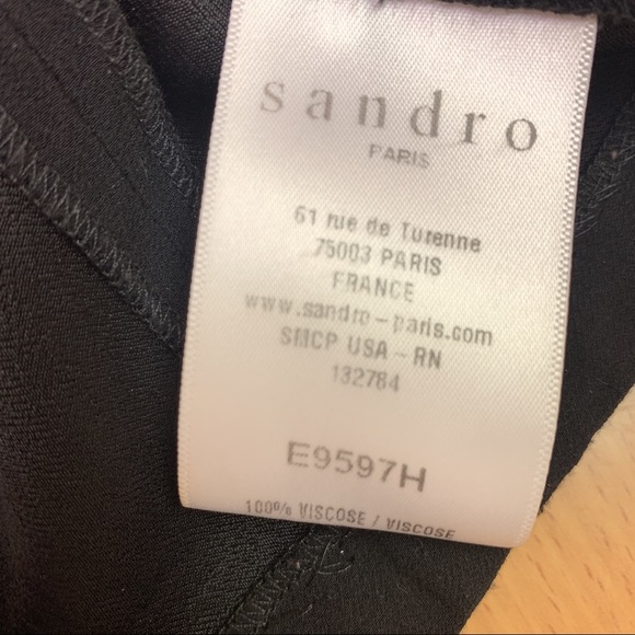 SANDRO ENOLA SHEER LACE TRIM TOP - Picture 6 of 7